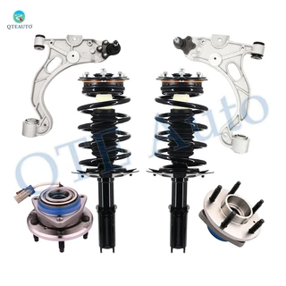 Set of 6 Front Lower Control Arm Ball Joint-Wheel Hub Bearing Assembly-Quick Complete Strut-Coil Spring Assembly For 1998 1999 Buick Riviera