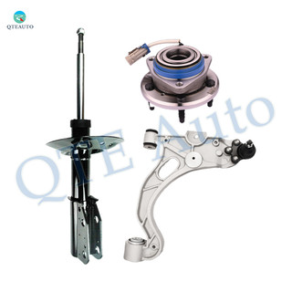 Set of 3 Front Left Lower Control Arm Ball Joint-Wheel Hub Bearing Assembly-Suspension Strut Assembly For 2000 2001 Pontiac Bonneville