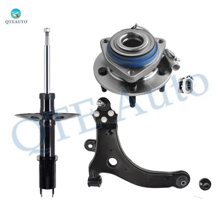 Set of 3 Front Left Lower Control Arm Ball Joint-Wheel Hub Bearing Assembly-Suspension Strut Assembly For 1997-2001 Oldsmobile Silhouette