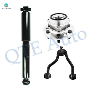 Set of 3 Front Right Upper Control Arm Ball Joint-Wheel Hub Bearing Assembly-Shock Absorber For 1992-1994 GMC Yukon Monotube Performance Upgrade