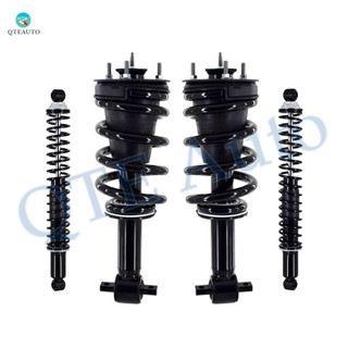 Set of 4 Front Quick Complete Strut-Coil Spring Assembly-Rear Complete Shock Absorber Kit For 2014-2018 Chevrolet Silverado 1500 4WD Monotube Performance Upgrade
