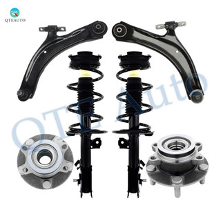 Set of 6 Front Lower Control Arm Ball Joint-Wheel Hub Bearing Assembly-Quick Complete Strut-Coil Spring Assembly For 2013 Nissan Rogue AWD Set of 6 Front Lower Control Arm Ball Joint-Wheel Hub Bearing Assembly-Quick Complete Strut-Coil Spring Assembly For 2013 Nissan Rogue AWD