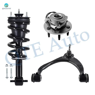 Set of 3 Front Left Upper Control Arm Ball Joint-Wheel Hub Bearing Assembly-Quick Complete Strut-Coil Spring Assembly For 2014-2018 Chevrolet Silverado 1500