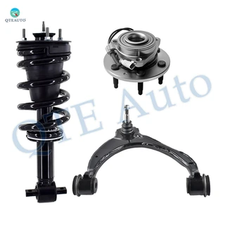 Set of 3 Front Right Upper Control Arm Ball Joint-Wheel Hub Bearing Assembly-Quick Complete Strut-Coil Spring Assembly For 2014-2018 Chevrolet Silverado 1500 Monotube Performance Upgrade