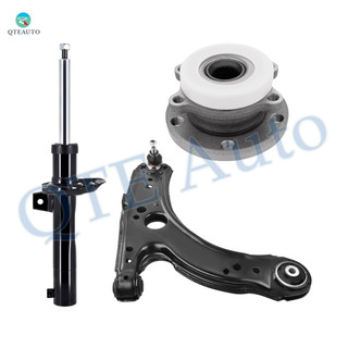 Set of 3 Front Right Lower Control Arm Ball Joint-Wheel Hub Bearing Assembly-Suspension Strut Assembly For 2005 2006 Volkswagen Jetta