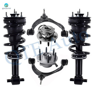 Set of 6 Front Upper Control Arm Ball Joint-Wheel Hub Bearing Assembly-Quick Complete Strut-Coil Spring Assembly For 2019 Chevrolet Silverado 1500 LD  Monotube Performance Upgrade