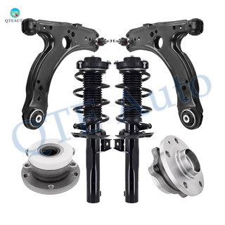 Set of 6 Front Lower Control Arm Ball Joint-Wheel Hub Bearing Assembly-Quick Complete Strut-Coil Spring Assembly For 2005 2006 Volkswagen Jetta Set of 6 Front Lower Control Arm Ball Joint-Wheel Hub Bearing Assembly-Quick Complete Strut-Coil Spring Assembly For 2005 2006 Volkswagen Jetta