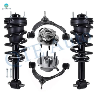 Set of 6 Front Upper Control Arm Ball Joint-Wheel Hub Bearing Assembly-Quick Complete Strut-Coil Spring Assembly For 2015-2020 GMC Yukon XL