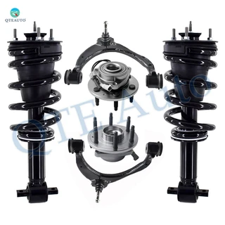 Set of 6 Front Upper Control Arm Ball Joint-Wheel Hub Bearing Assembly-Quick Complete Strut-Coil Spring Assembly For 2019 GMC Sierra 1500 Limited Monotube Performance Upgrade