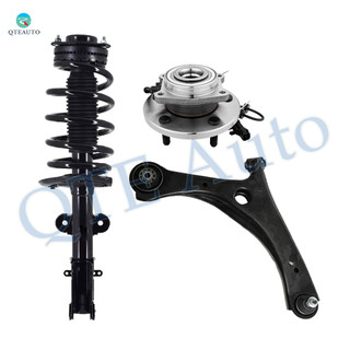 Set of 3 Front Right Lower Control Arm Ball Joint-Wheel Hub Bearing Assembly-Quick Complete Strut-Coil Spring Assembly For 2009 2010 Volkswagen Routan Improved Design