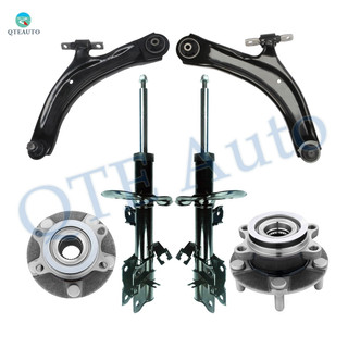Set of 6 Front Lower Control Arm Ball Joint-Wheel Hub Bearing Assembly-Suspension Strut Assembly For 2013 Nissan Rogue