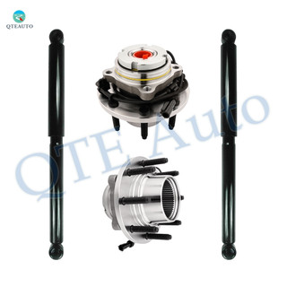 Set of 4 Front Shock Absorber-Wheel Hub Bearing Assembly For 2003 2004 Ford F-250 Super Duty High Performance Monotube Upgrade
