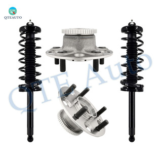 Set of 4 Rear Quick Complete Strut-Coil Spring Assembly-Wheel Hub Bearing Assembly For 1998-2002 Honda Accord