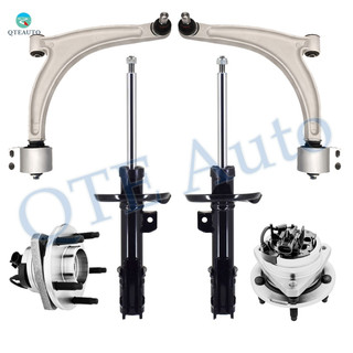 Set of 6 Front Lower Control Arm Ball Joint-Suspension Strut Assembly-Wheel Hub Bearing Assembly For 2007-2009 Saturn Aura