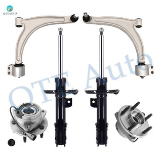 Set of 6 Front Lower Control Arm Ball Joint-Suspension Strut Assembly-Wheel Hub Bearing Assembly For 2007-2009 Saturn Aura