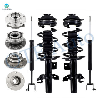 Set of 8 Front Quick Complete Strut-Coil Spring Assembly-Wheel Hub Bearing Assembly-Rear Shock Absorber-Wheel Hub Bearing Assembly For 2013-2016 Dodge Dart