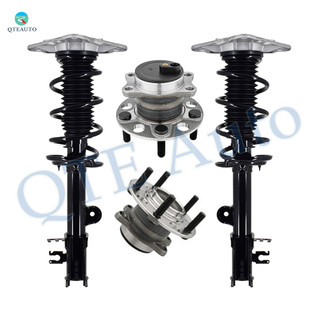 Set of 4 Rear Wheel Hub Bearing Assembly-Quick Complete Strut-Coil Spring Assembly For 2017 Jeep Compass L4 2.4L 2360cc