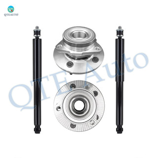 Set of 4 Front Shock Absorber-Wheel Hub Bearing Assembly For 2000 2001 Dodge RAM 1500 2-Wheel ABS