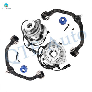 Set of 4 Front Upper Control Arm Ball Joint-Wheel Hub Bearing Assembly For 1998-2000 Mazda B4000 1 Piece Desig, 4-Wheel ABS