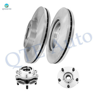 Set of 4 Front 296mm Disc Brake Rotors-Wheel Hub Bearing Assembly For 2007-2012 Nissan Altima