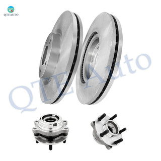 Set of 4 Front 296mm Disc Brake Rotors-Wheel Hub Bearing Assembly For 2007-2013 Nissan Altima