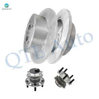 Set of 4 Rear 262mm Disc Brake Rotors-Wheel Hub Bearing Assembly For 2007-2012 Dodge Caliber
