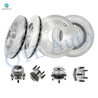 Set of 8 Front 294mm-Rear 262mm Disc Brake Rotors-Wheel Hub Bearing Assembly For 2009 Dodge Caliber