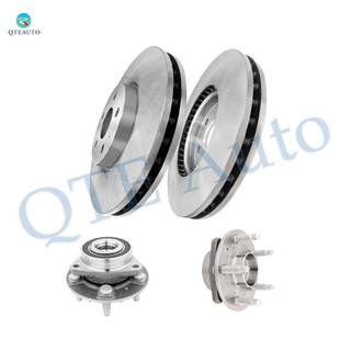 Set of 4 Front 321mm Brake Disc Rotors-Wheel Hub Bearing Assembly For 2011-2017 Buick Regal