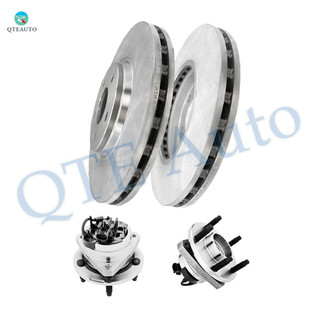 Set of 4 Front 296mm Brake Disc Rotors-Wheel Hub Bearing Assembly For 2004-2012 Chevrolet Malibu