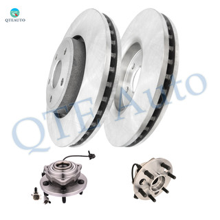 Set of 4 Front 328mm Disc Brake Rotors-Wheel Hub Bearing Assembly For 2005-2010 Jeep Grand Cherokee