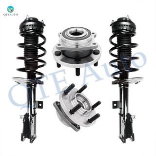 Set of 4 Front Right Quick Complete Strut-Coil Spring Assembly-Wheel Hub Bearing Assembly For 2008-2010 Chrysler Sebring V6 L4