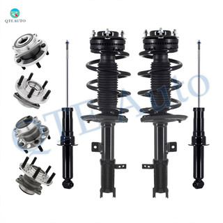 Set of 8 Front Quick Complete Strut-Coil Spring Assembly-Wheel Hub Bearing Assembly-Rear Suspension Strut Assembly-Wheel Hub Bearing Assembly For 2008-2010 Dodge Avenger V6 3.5L