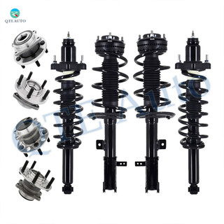 Set of 8 Front-Rear Quick Complete Strut-Coil Spring Assembly-Wheel Hub Bearing Assembly For 2011-2014 Dodge Avenger V6 L4
