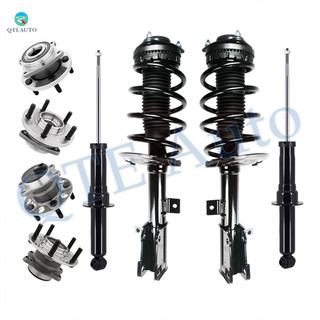 Set of 8 Front Quick Complete Strut-Coil Spring Assembly-Wheel Hub Bearing Assembly-Rear Suspension Strut Assembly-Wheel Hub Bearing Assembly For 2009 2010 Chrysler Sebring