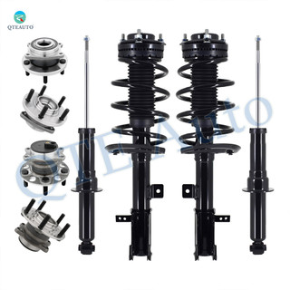 Set of 8 Front Quick Complete Strut-Coil Spring Assembly-Wheel Hub Bearing Assembly-Rear Suspension Strut Assembly-Wheel Hub Bearing Assembly For 2009 2010 Chrysler Sebring FWD