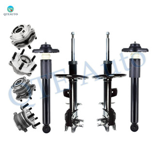 Set of 8 Front Suspension Strut Assembly-Wheel Hub Bearing Assembly-Rear Complete Shock Absorber Kit-Wheel Hub Bearing Assembly For 2013-2019 Nissan Pathfinder