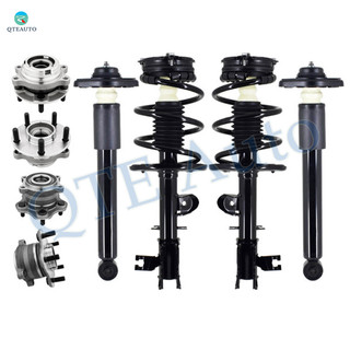 Set of 8 Front Quick Complete Strut-Coil Spring Assembly-Wheel Hub Bearing Assembly-Rear Complete Shock Absorber Kit-Wheel Hub Bearing Assembly For 2014-2019 Nissan Pathfinder