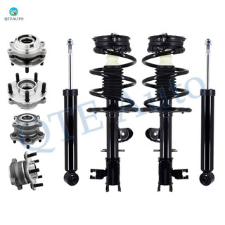 Set of 8 Front Quick Complete Strut-Coil Spring Assembly-Wheel Hub Bearing Assembly-Rear Shock Absorber-Wheel Hub Bearing Assembly For 2014-2019 Nissan Pathfinder