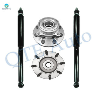 Set of 4 Front Wheel Hub Bearing Assembly-Shock Absorber For 2000 2001 Dodge RAM 2500 W/ 8800 GVW