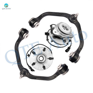 Set of 4 Front Upper Wheel Hub Bearing Assembly-Control Arm Ball Joint For 2003 2004 Mazda B4000 Front Coil
