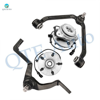 Set of 4 Front Upper Wheel Hub Bearing Assembly-Control Arm Ball Joint For 1997-2001 Mercury Mountaineer Adjustable 1 Piece Design