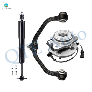 Set of 3 Front Right Upper Control Arm Ball Joint-Wheel Hub Bearing Assembly-Shock Absorber For 2003-2009 Ford Ranger Front Coil