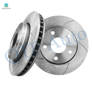 Front 302mm Drilled Slotted Brake Disc Rotors For 2007-2017 Jeep Wrangler