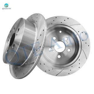 Rear 269mm Drilled Slotted Brake Disc Rotors For 2003-2008 Toyota Matrix
