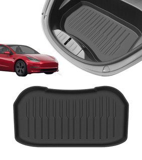 Front Cargo Tray Trunk Floor Mat Liner TPE for 2021-2023 Tesla Model 3 Except Highland Exc. Highland, Essential Tesla Accessories All weather Floor Mats for Model 3