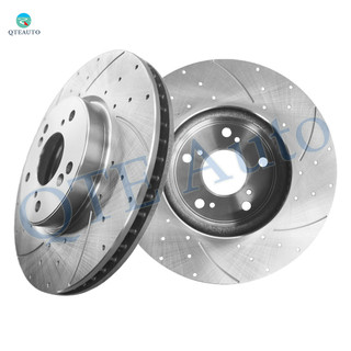 Front 293mm Drilled Slotted Brake Disc Rotors For 2013-2022 Honda Accord