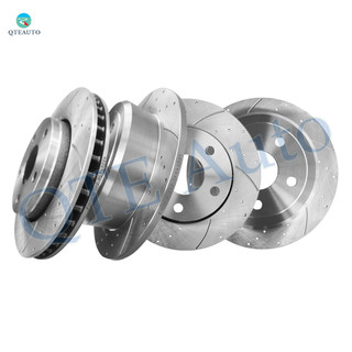 Set of 4 Front 302mm-Rear 316mm Drilled Slotted Brake Disc Rotors For 2007-2017 Jeep Wrangler