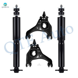 Set of 4 Front Upper Control Arm Ball Joint-Shock Absorber For 2007 Chevrolet Silverado 1500 Classic Crew Cab Pickup, RWD