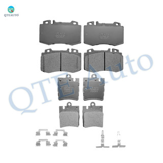 Set of 8 Front-Rear Ceramic Brake Pad Kit For 2001-2005 Mercedes-Benz C320 With Electronic