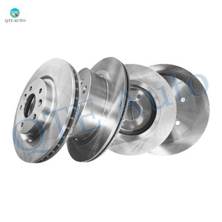 Set of 4 Front-Rear Brake Disc Rotors For 2014-2017 Nissan Leaf